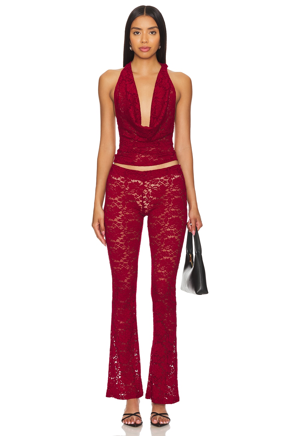 view 1 of 3 Tania Pant Set in Burgundy