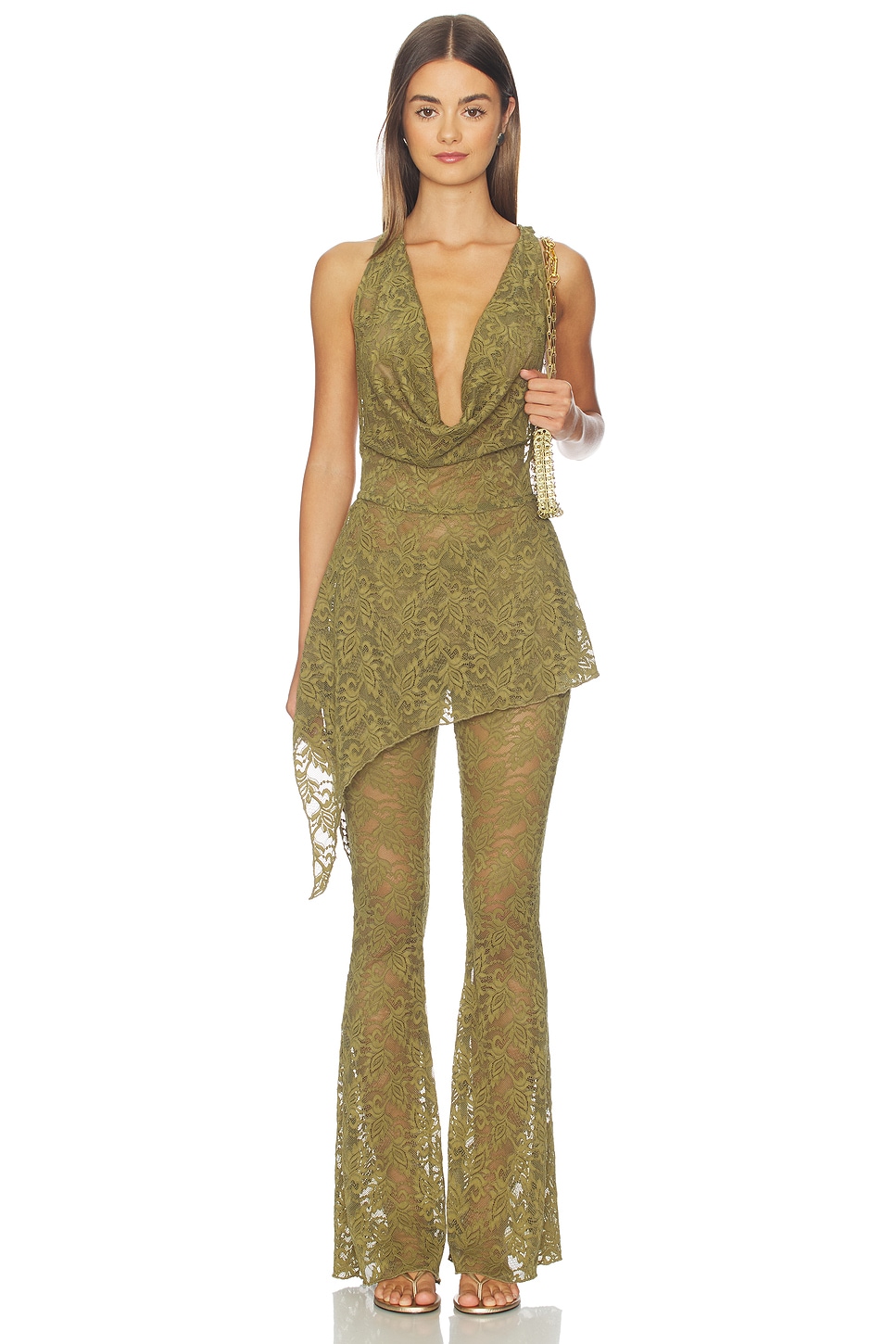 Colson Pant Set in Olive Green View 1 of 6