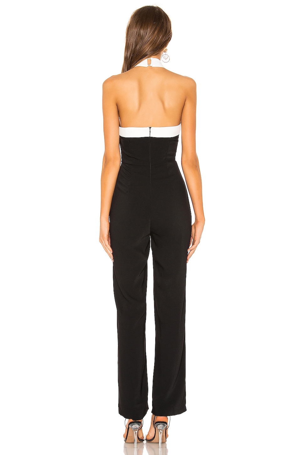 サロペット・オーバーオール・オールインワン louren back tie over jumpsuit / black ZOZOTOWN限定》【Louren/ローレン】back tie combinaison/バック