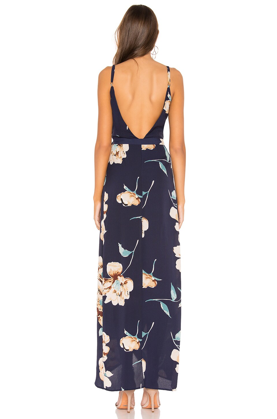 superdown Dina High Low Maxi in Blue Floral | REVOLVE