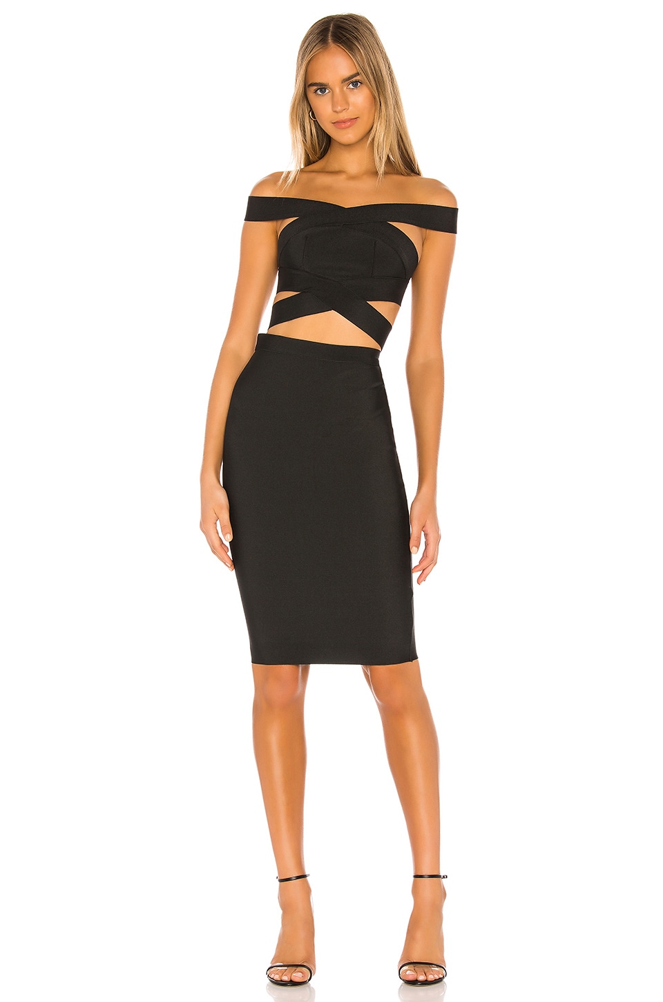 view 1 of 3 Declan Midi Skirt Set in Black