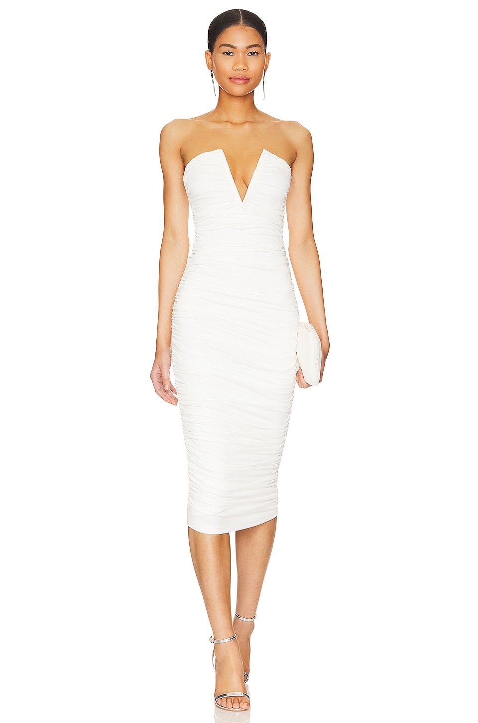 white midi dress
