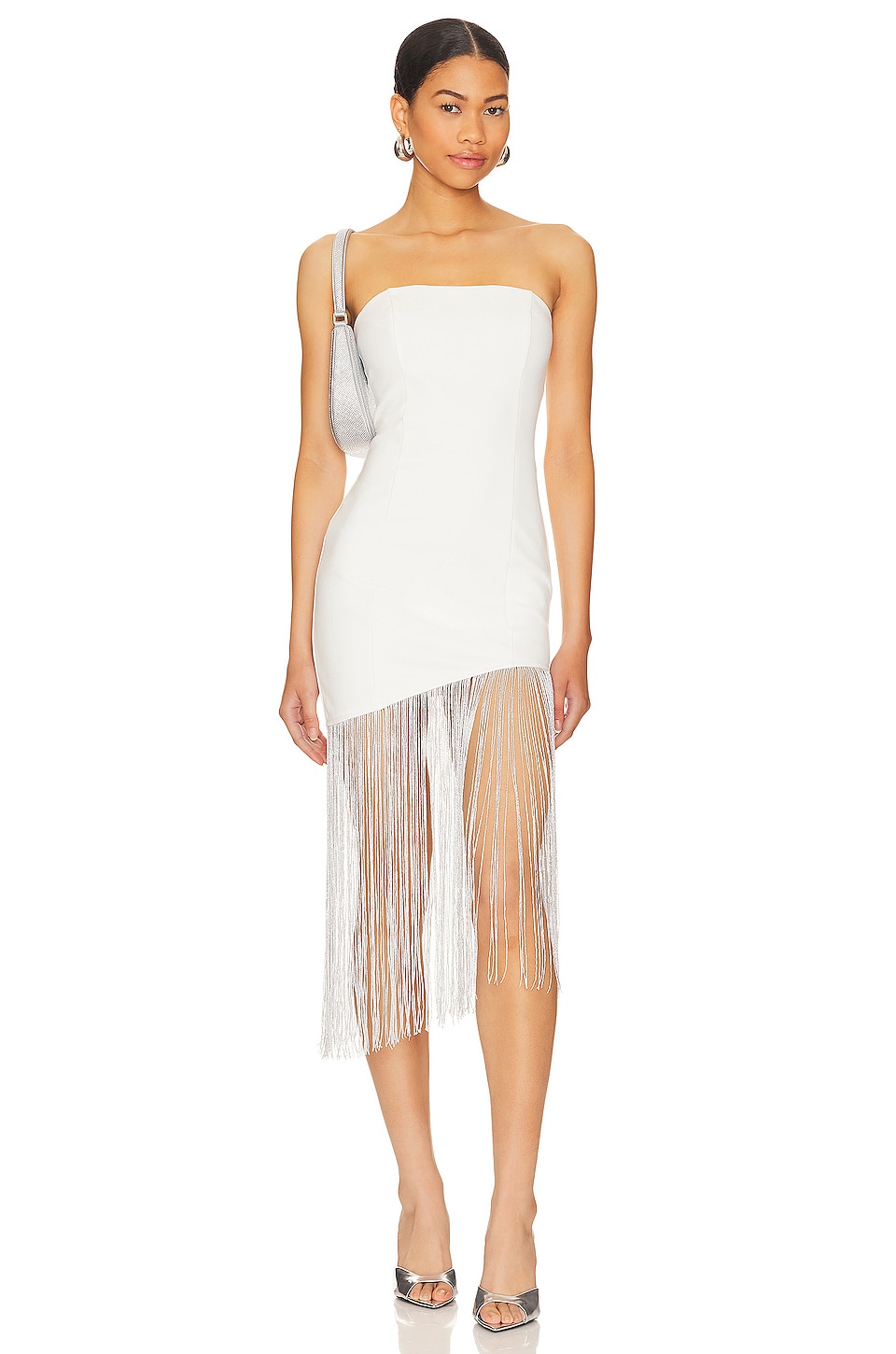 view 1 of 4 Cleo Strapless Dress in White