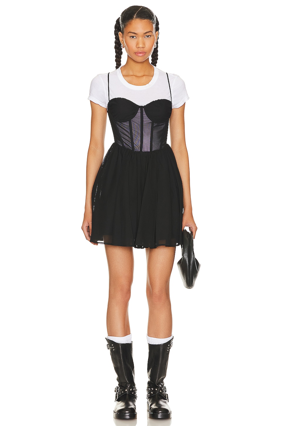 view 1 of 5 Brandi Corset Mini Dress in Black