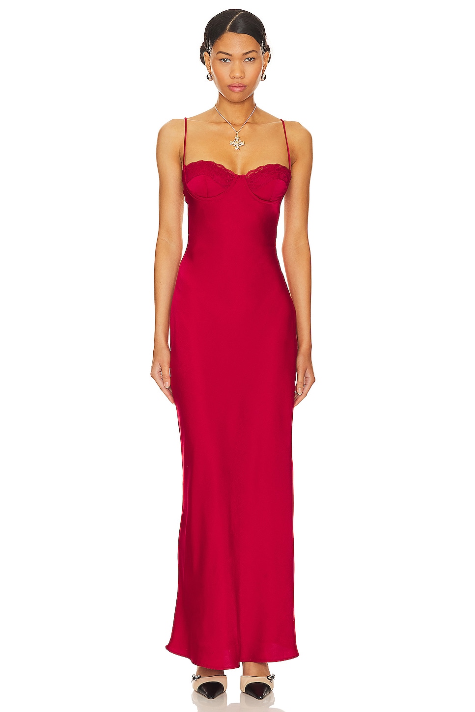 view 1 of 6 Talia Midi Dress in Crimson