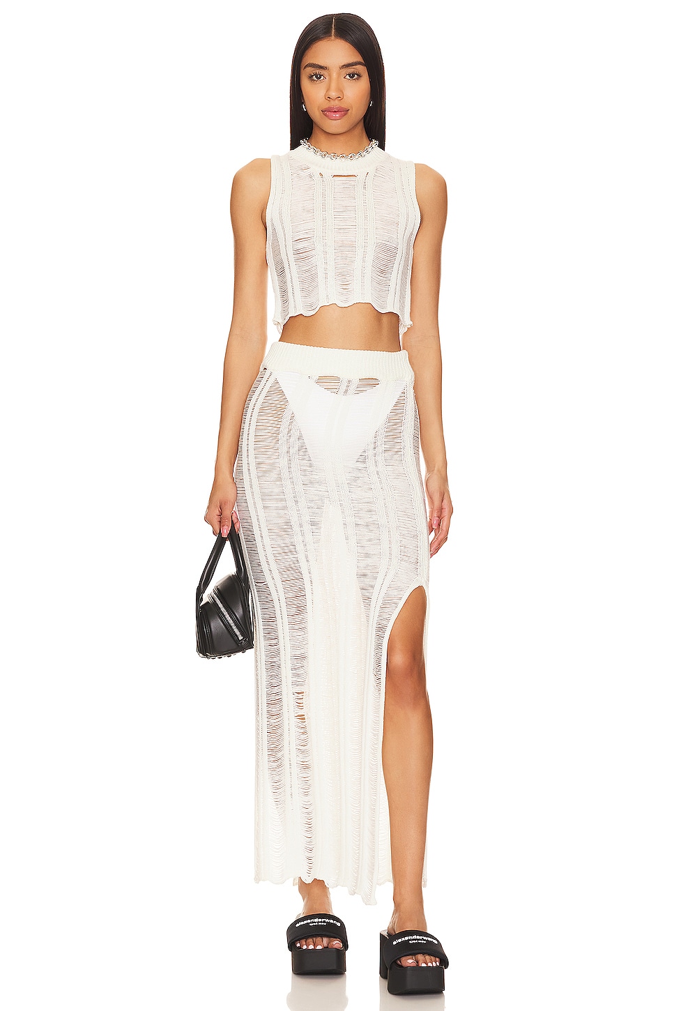 view 1 of 4 Tayla Maxi Skirt Set in White