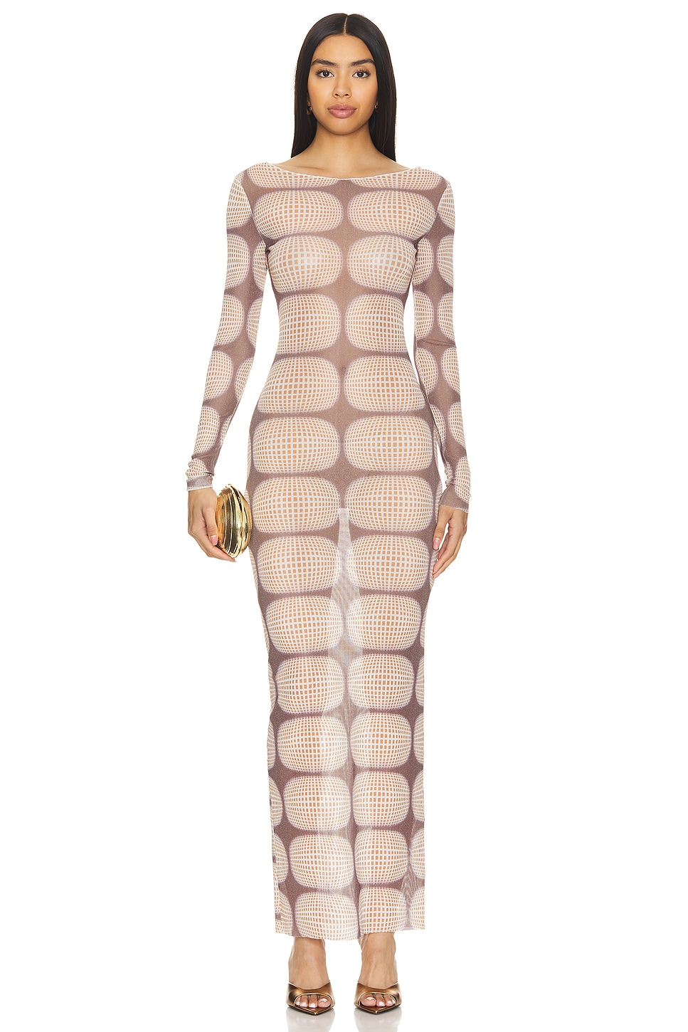 view 1 of 3 Amaya Maxi Dress in Brown Multi