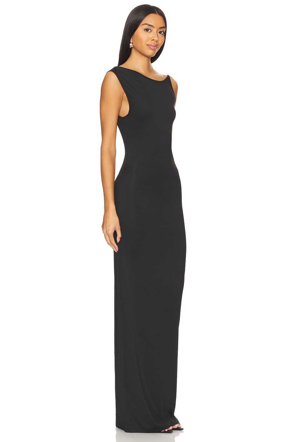 knee length dresses for ladies Daphne High Slit Eyelet Detail Maxi Dress in Blue/White Floral
