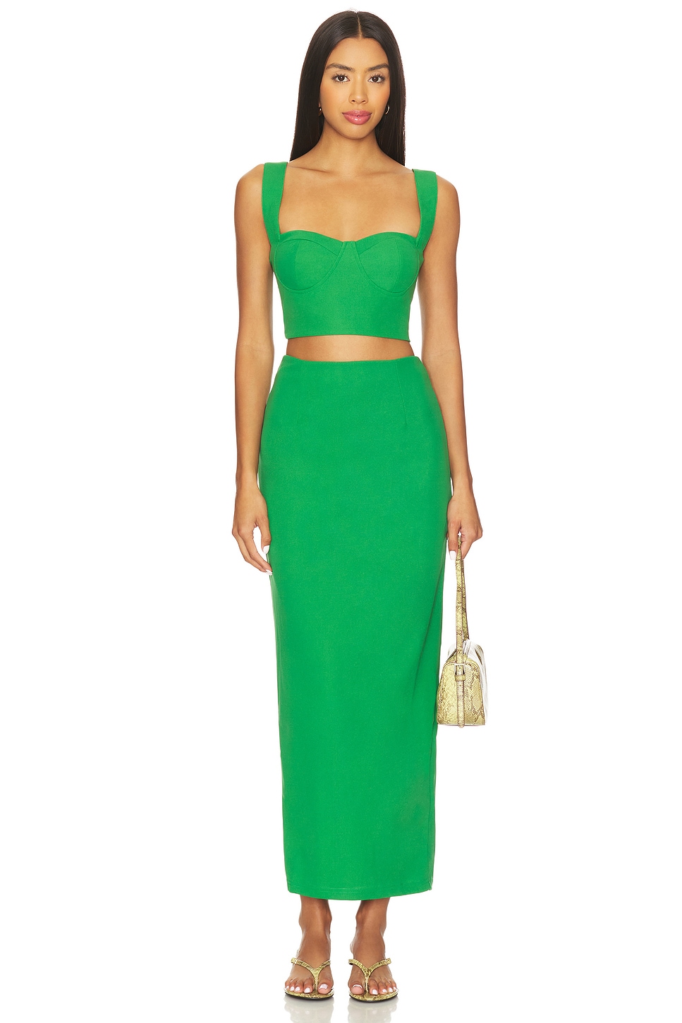 Veneda Skirt Set in Kelly Green View 1 of 3