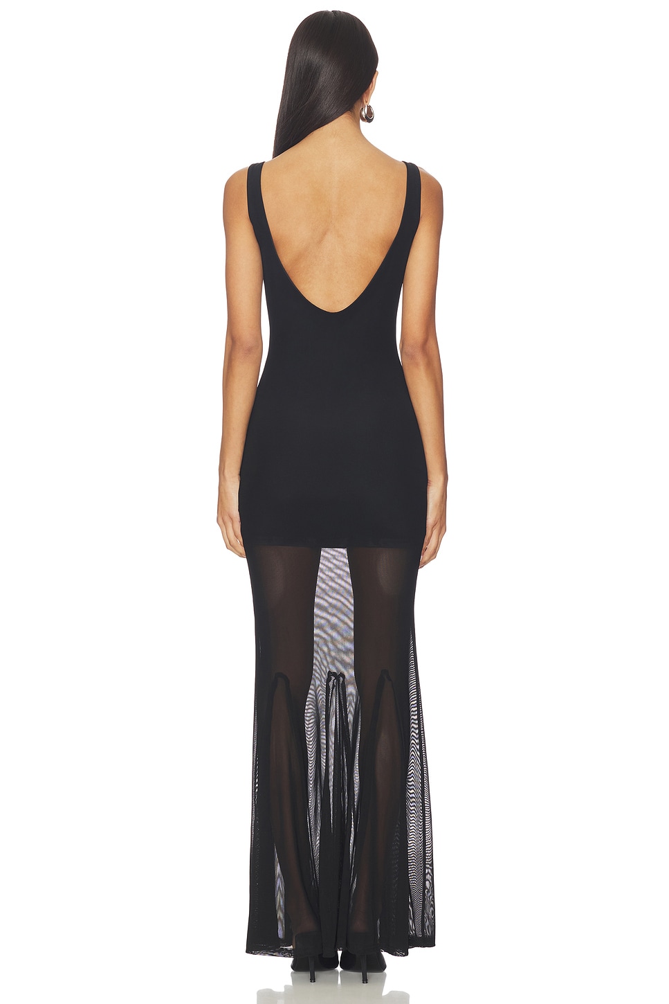 knee length dresses for ladies Fadyen Bias Cut Maxi Dress | Black | Womens main image 1