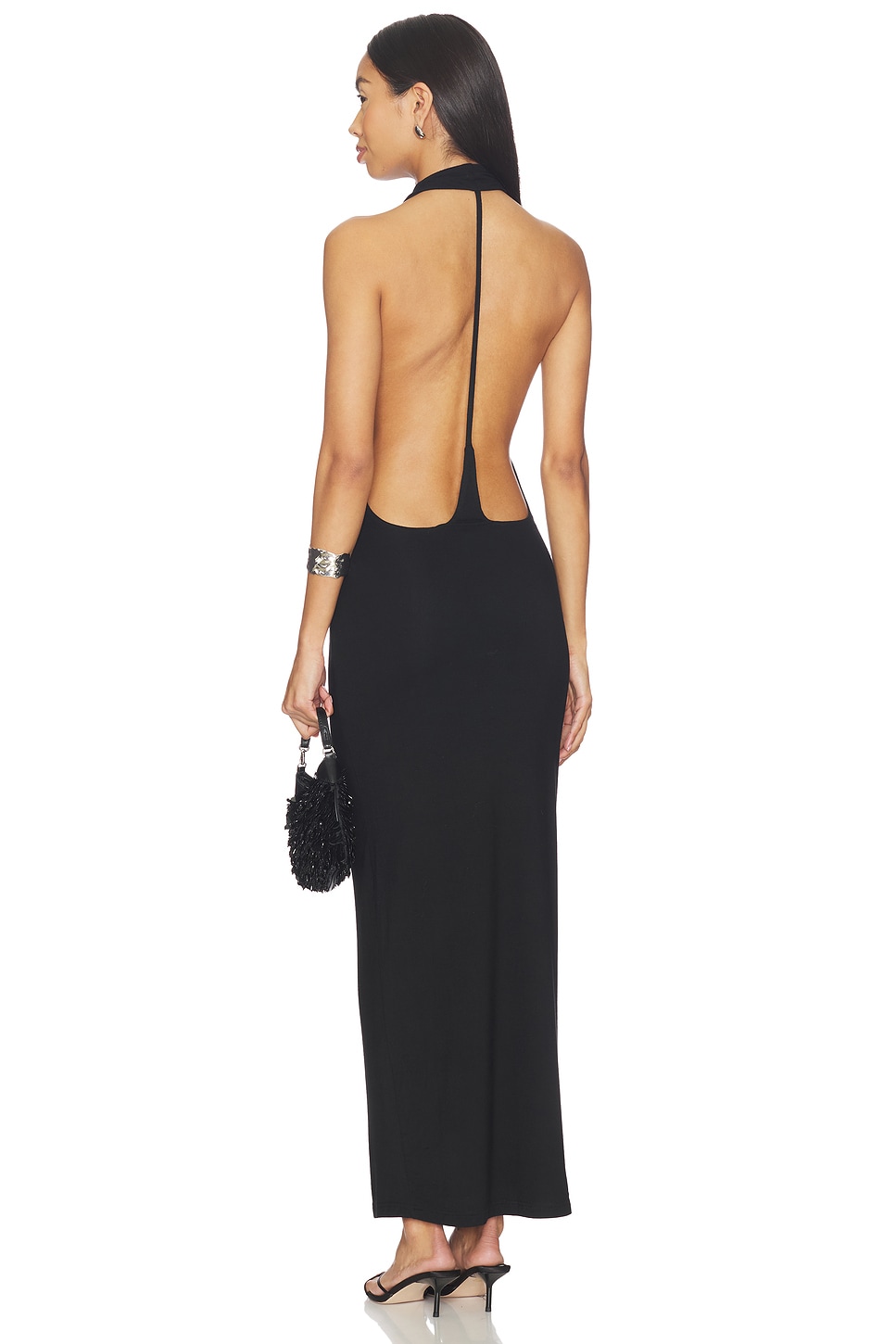 knee length dresses for ladies Ophelia Maxi Dress - Black