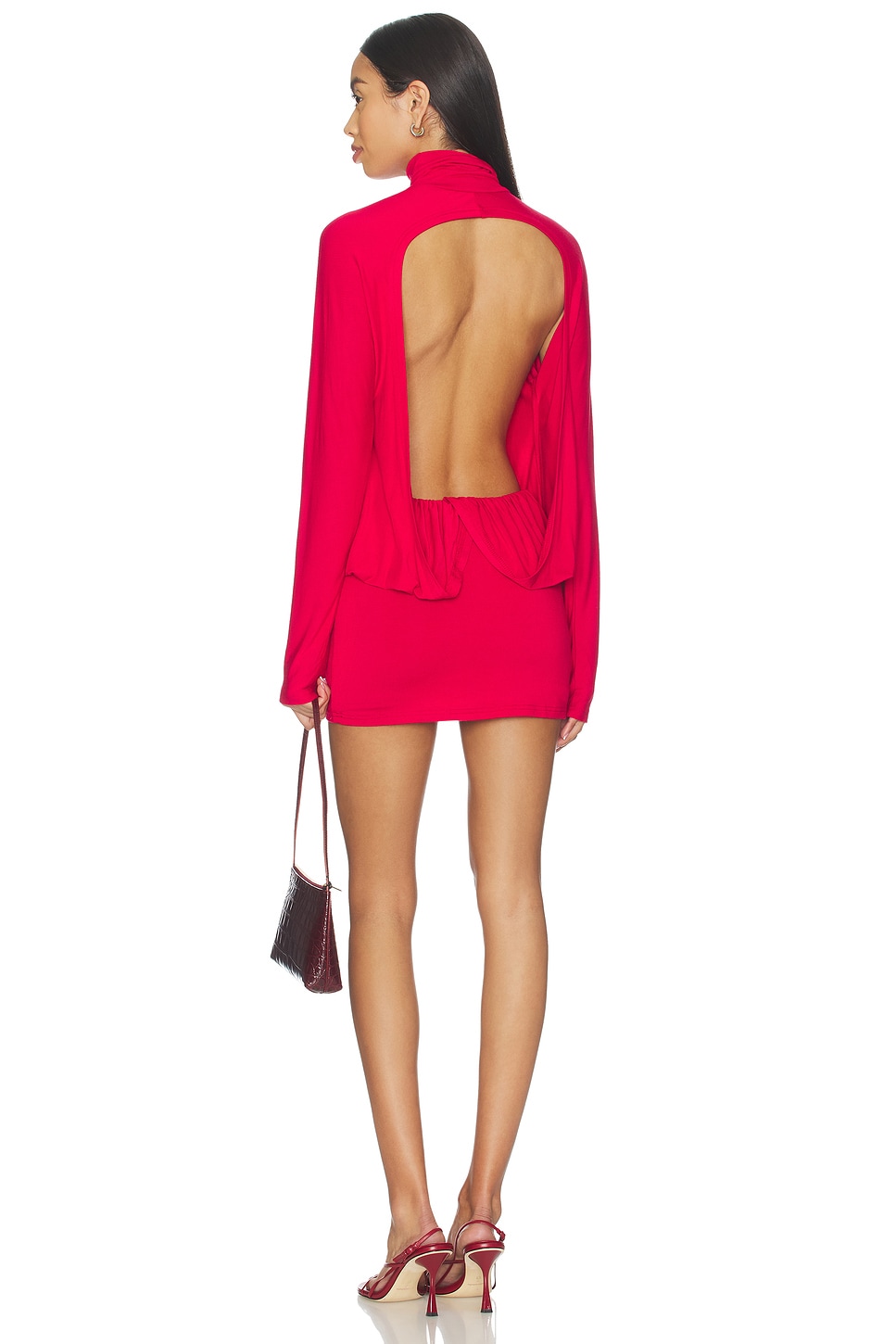 superdown red mini dress Superdown Andria Strapless Mini Dress