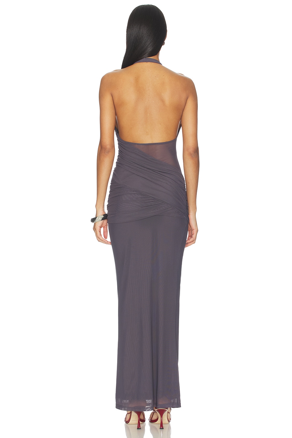 charcoal grey halter dress superdown Dynasty Maxi in Dark All SKUs