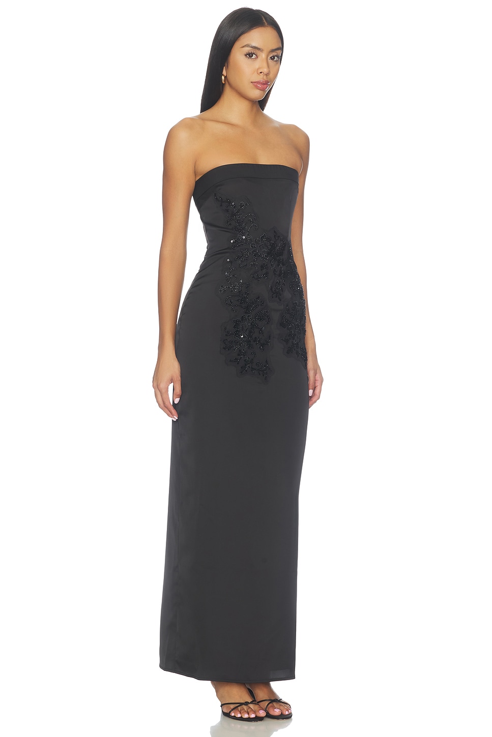 Superdown Angel Strapless Gown In Black, photo 4 of 5