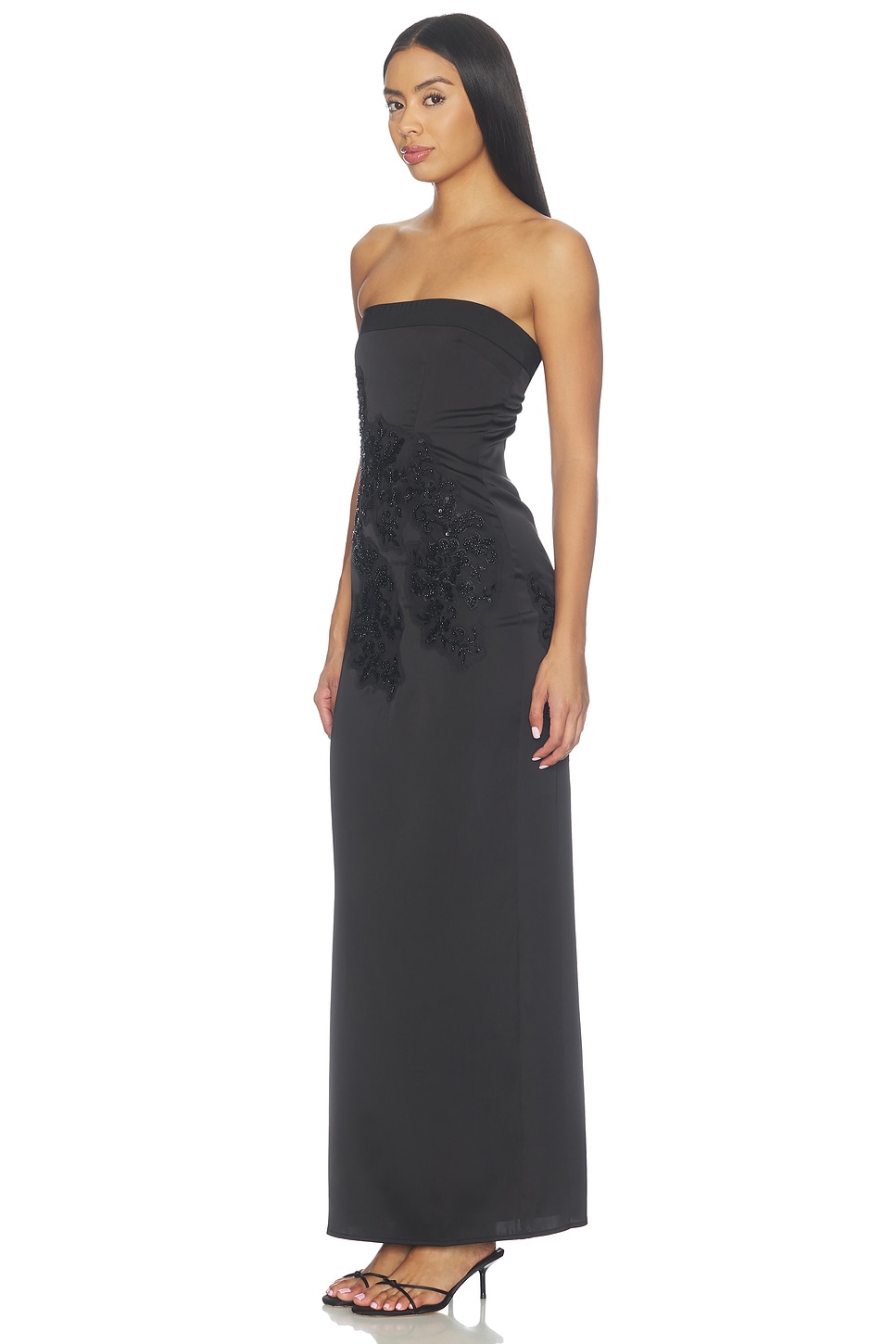 Superdown Angel Strapless Gown In Black, photo 5 of 5