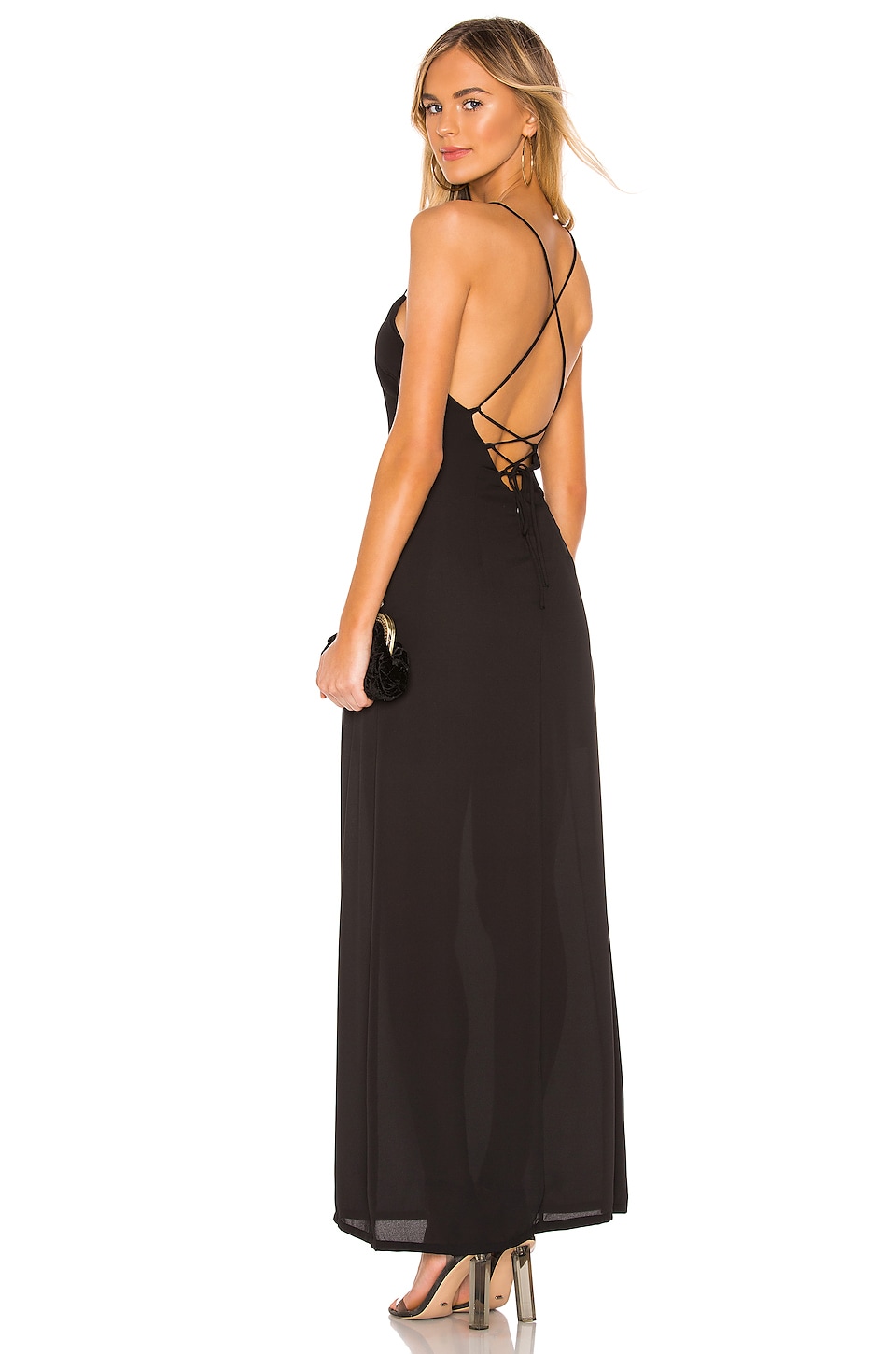 Superdown Natasha Maxi Dress In Black