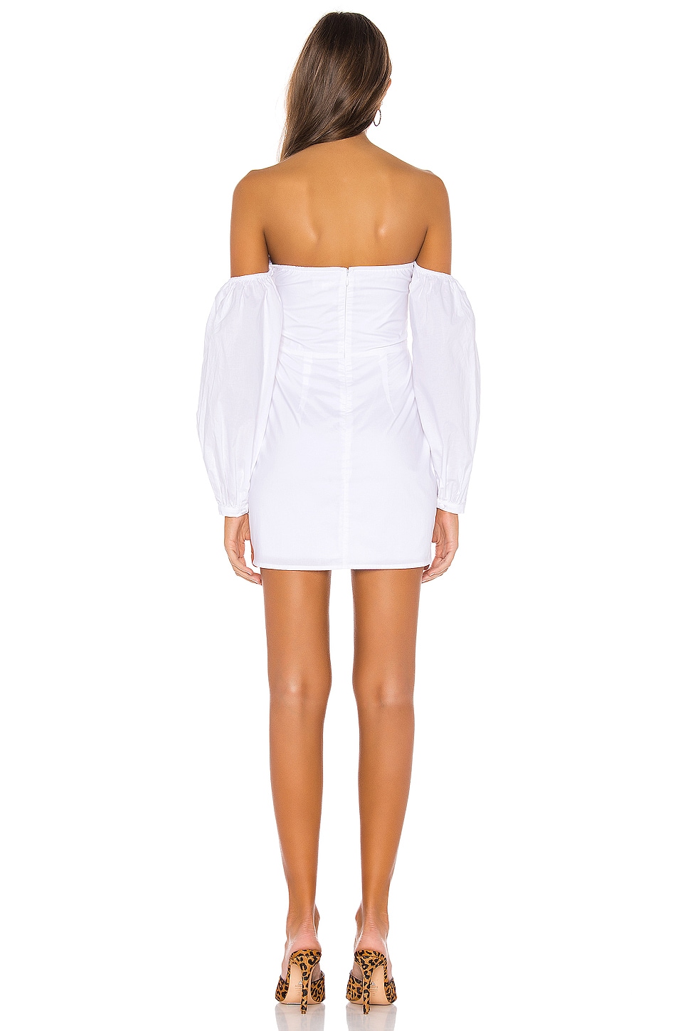 Shop Superdown Flynn Ruched Sleeve Dress In White
