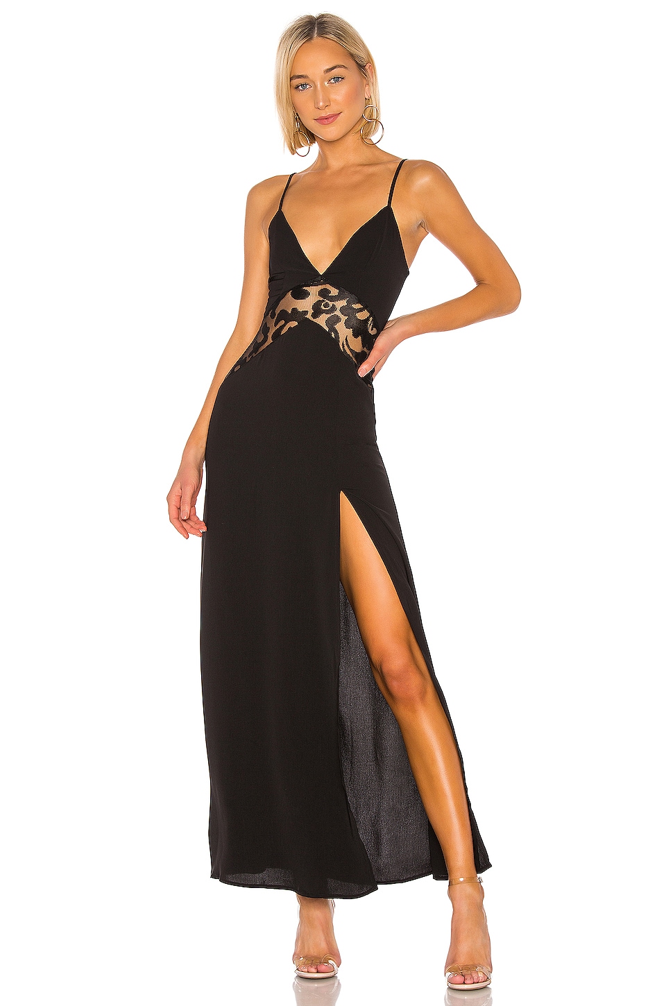 revolve black lace dress