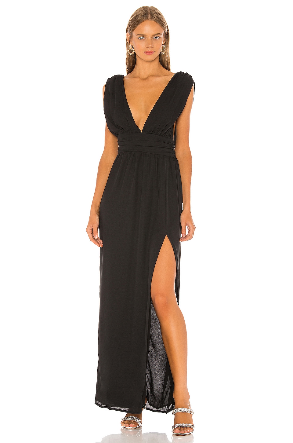 erika deep v jersey maxi