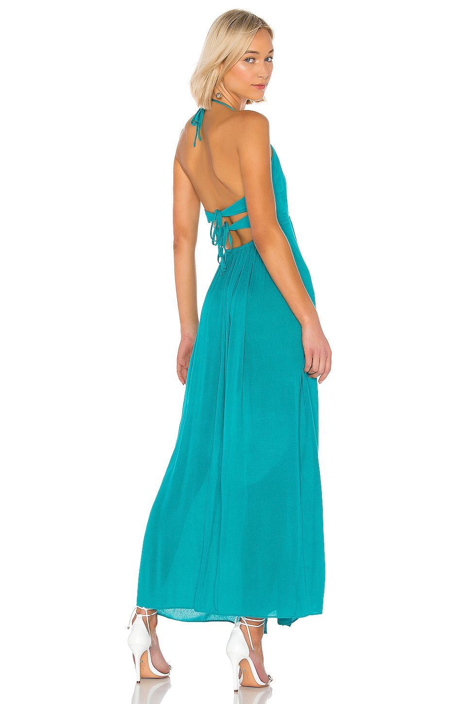 chinese dress ladies Arina Velvet Empire Midi Dress – Maggy London main image 0