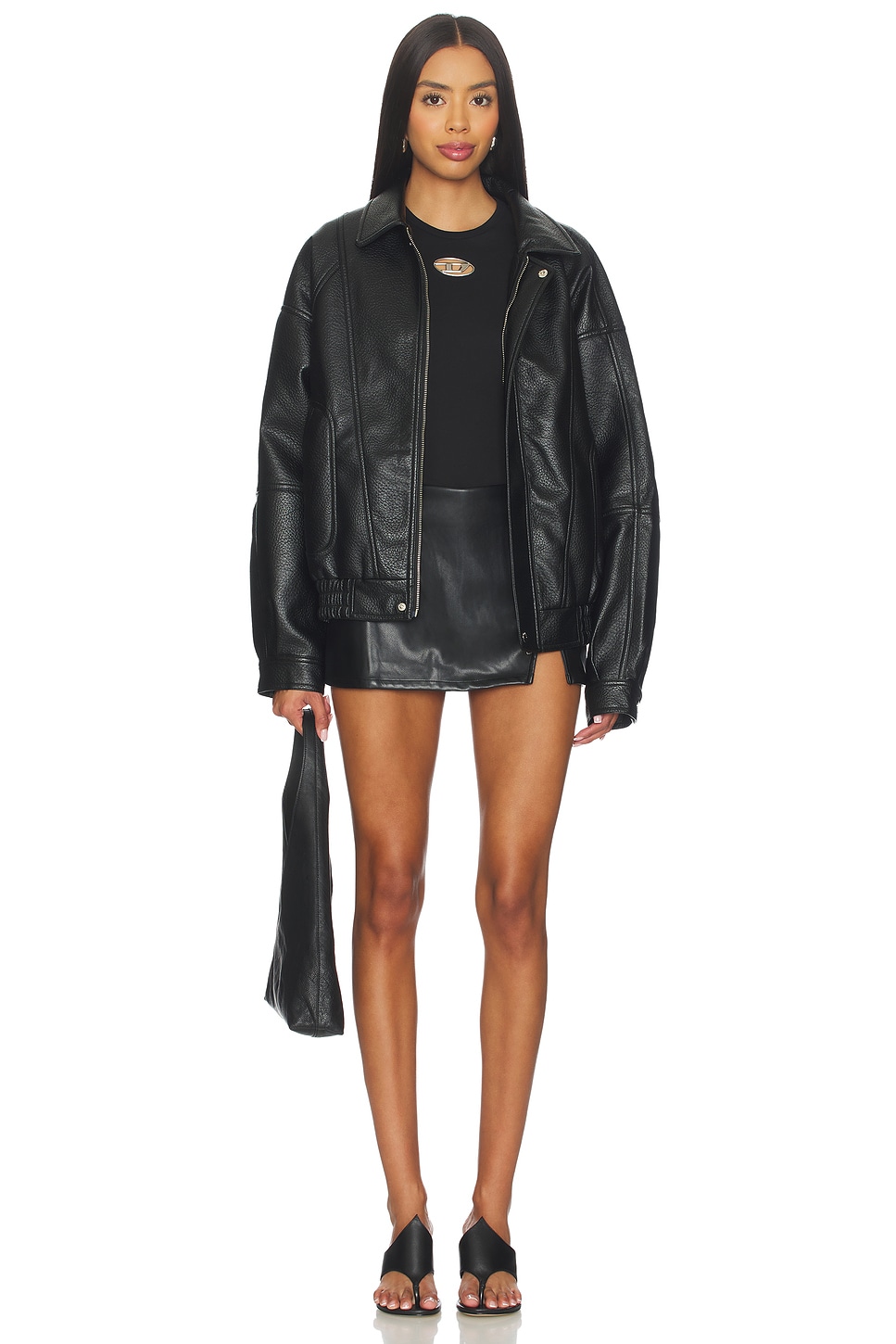 superdown Miley Faux Leather Skort