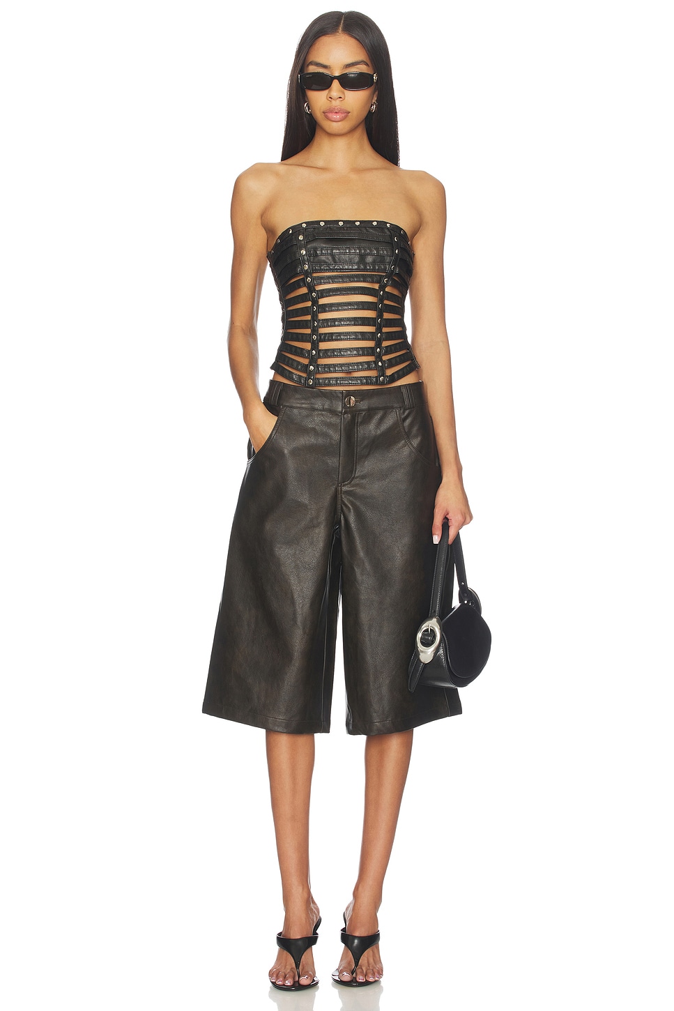 superdown Vala Faux Leather Short thumbnail