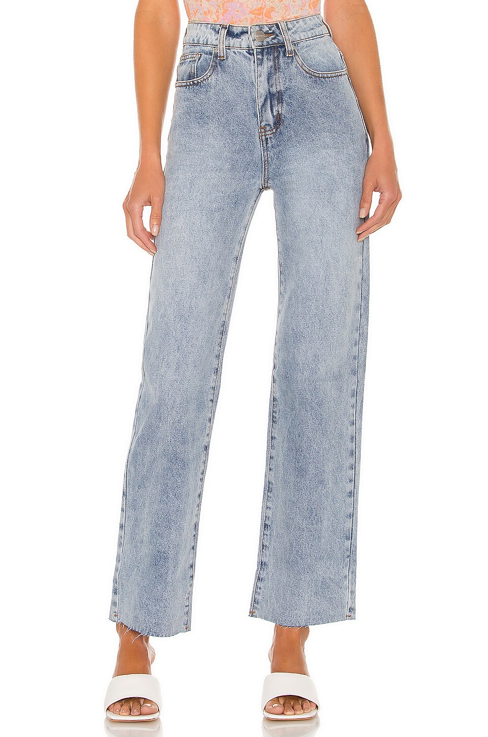 view 1 of 4 Sierra High Waisted Jean in Light Blue Wash