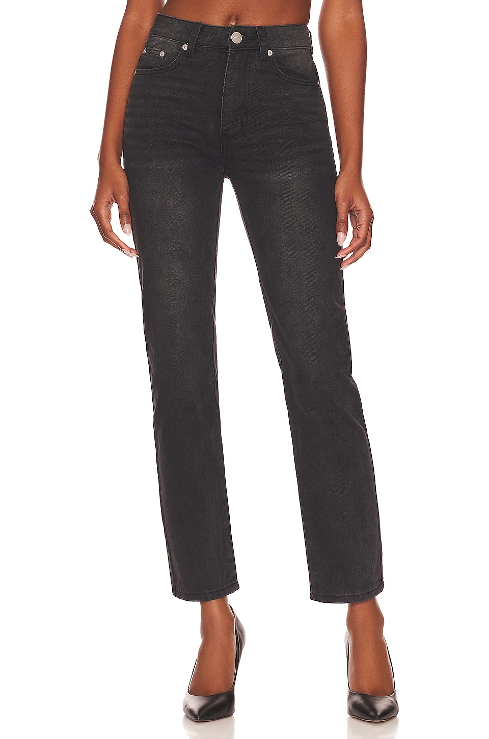 superdown Rowan Mid Rise Jean in Black | REVOLVE