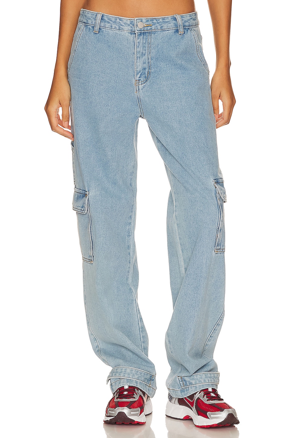 view 1 of 4 Amanda Cargo Jean in Blue Wash