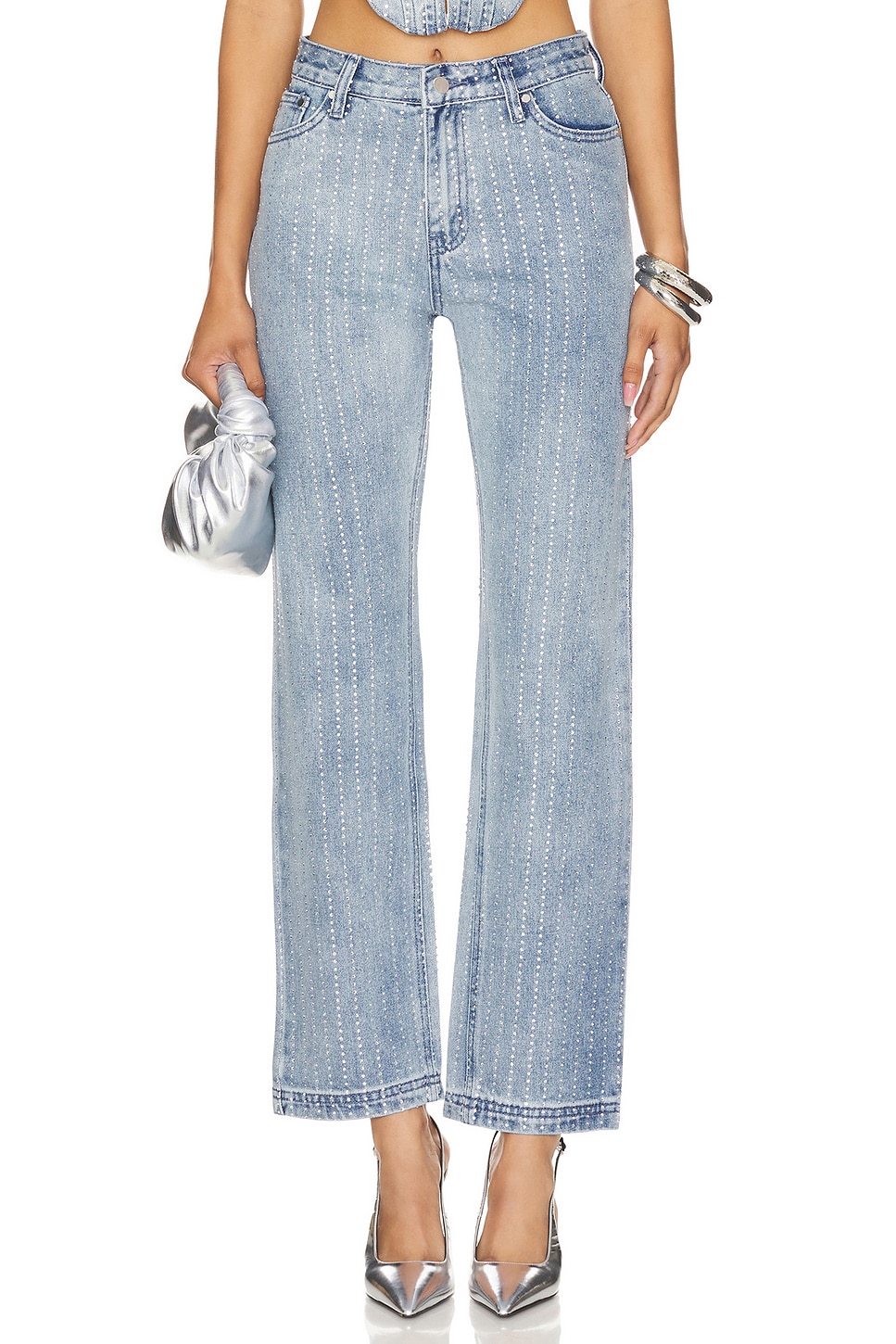 view 1 of 5 Ileen Crystal Jean in Light Wash