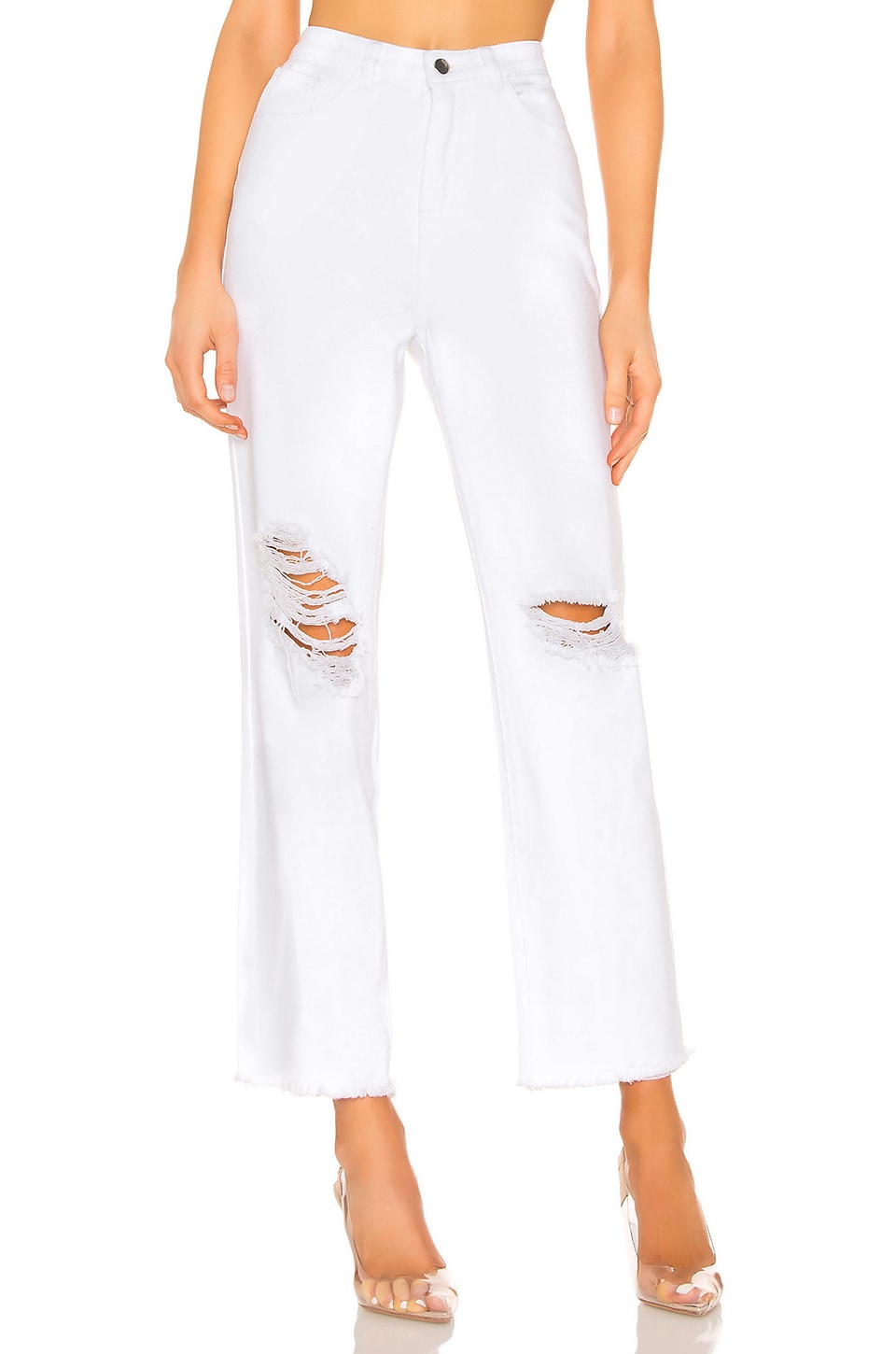 view 1 of 4 Angel Straight Leg Jeans in White