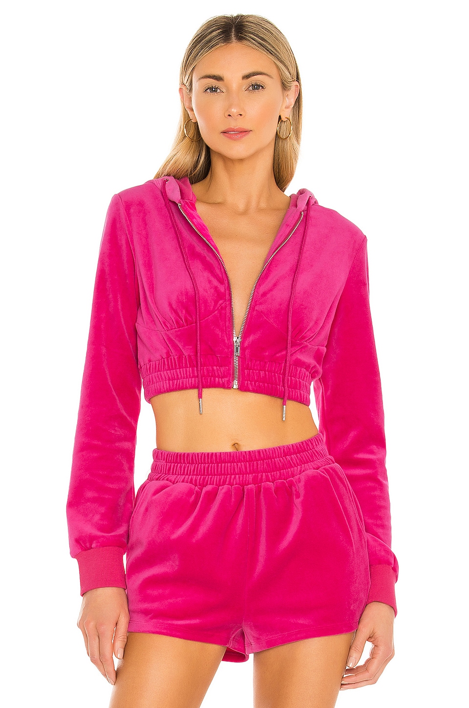 hot pink velour jacket