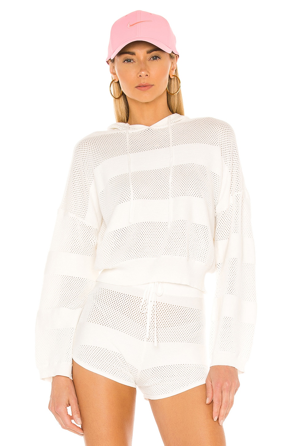 superdown Everly Knit Hoodie in White | REVOLVE