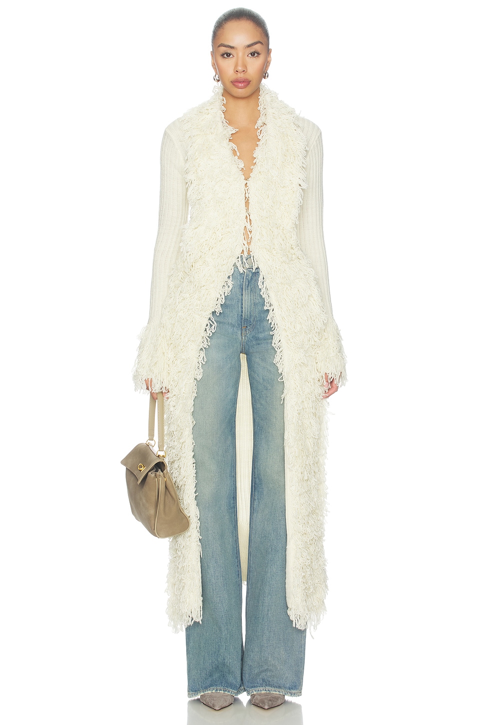 superdown Caterina Shaggy Maxi Cardigan