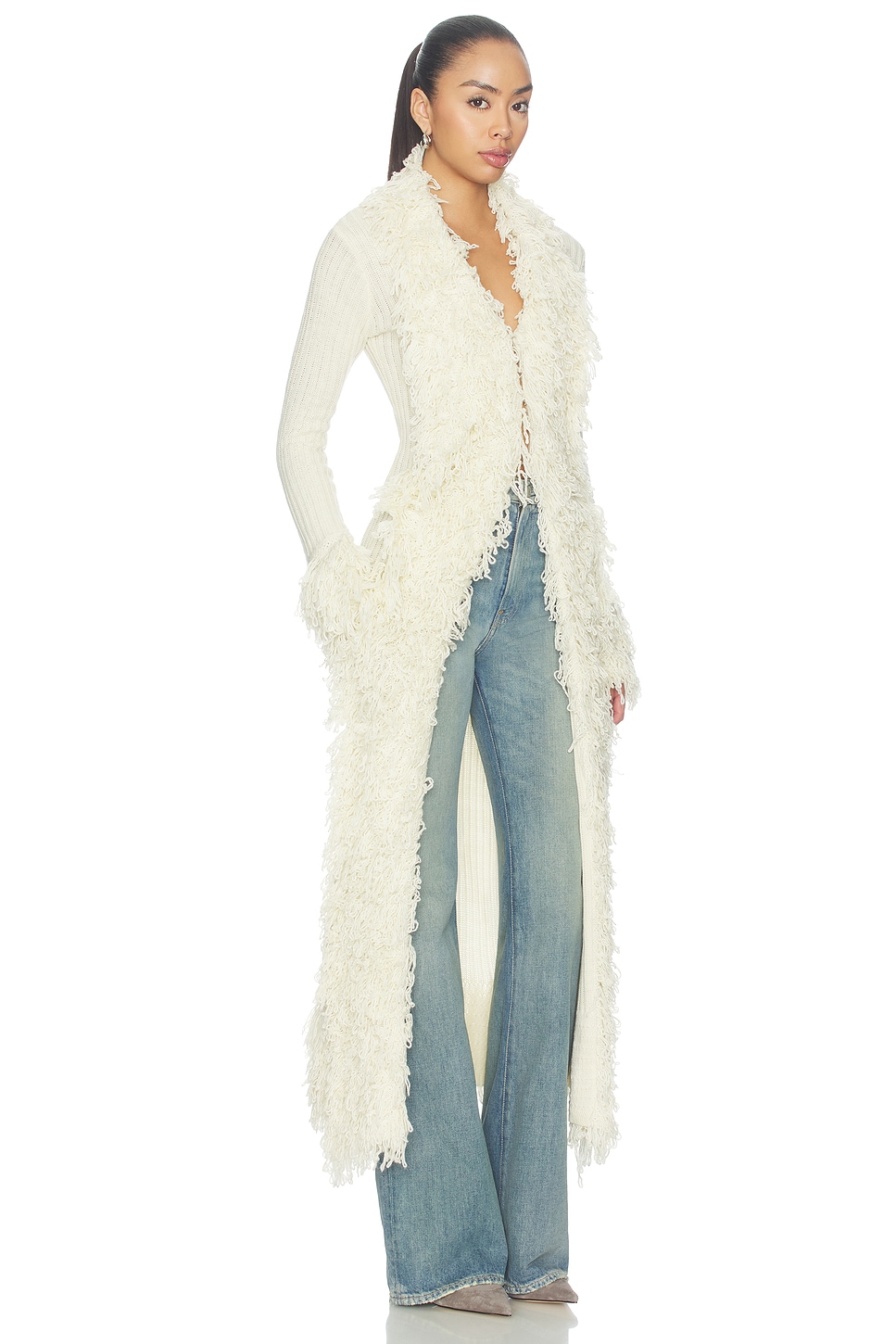 superdown Caterina Shaggy Maxi Cardigan
