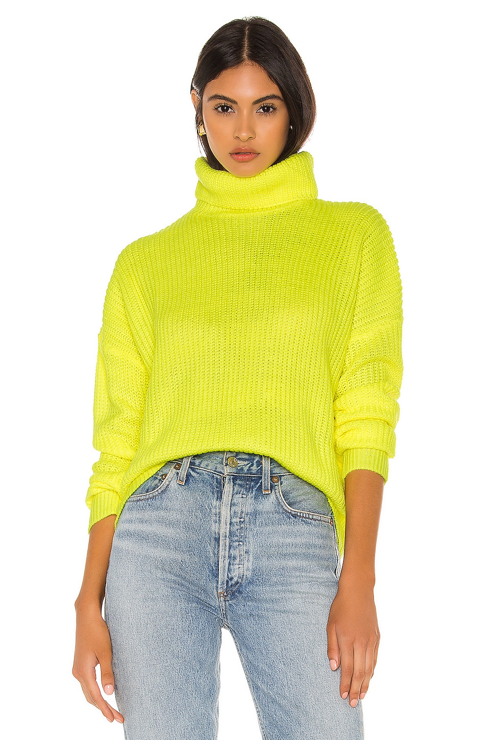 superdown Lira Turtleneck Sweater in Neon Yellow | REVOLVE