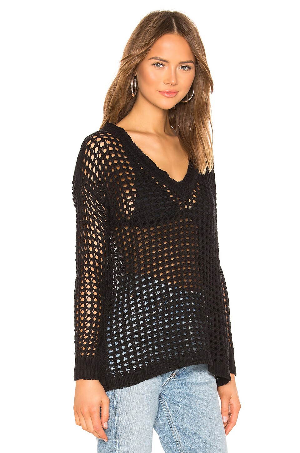 superdown Lux Knit Sweater in Black