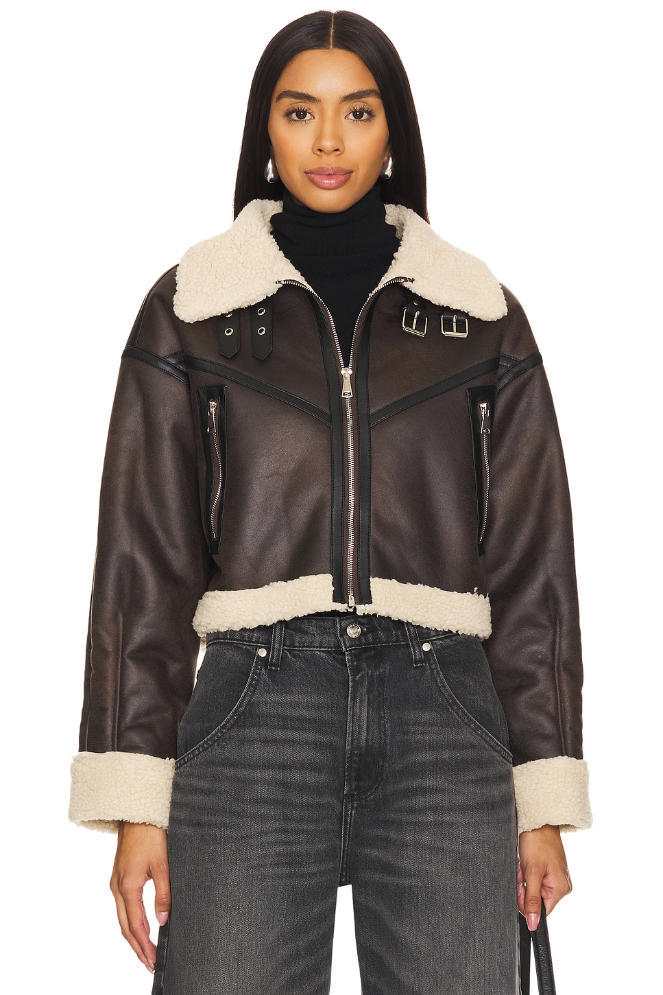 Superdown Amelia Faux Leather Jacket | superdown