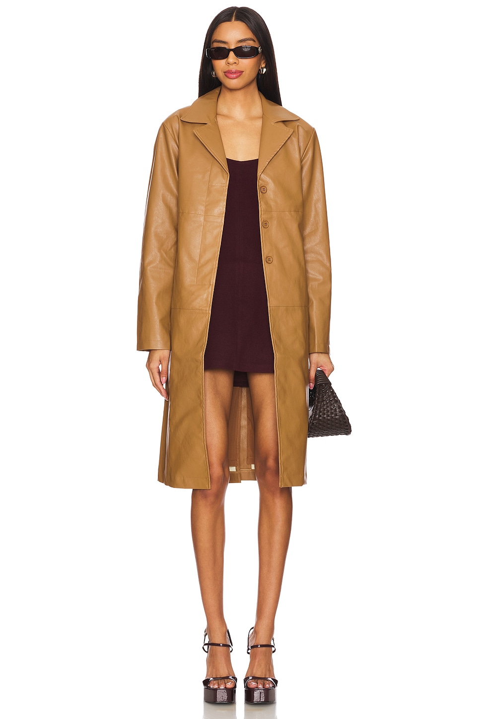 Superdown Viktoria Faux Leather Coat | superdown