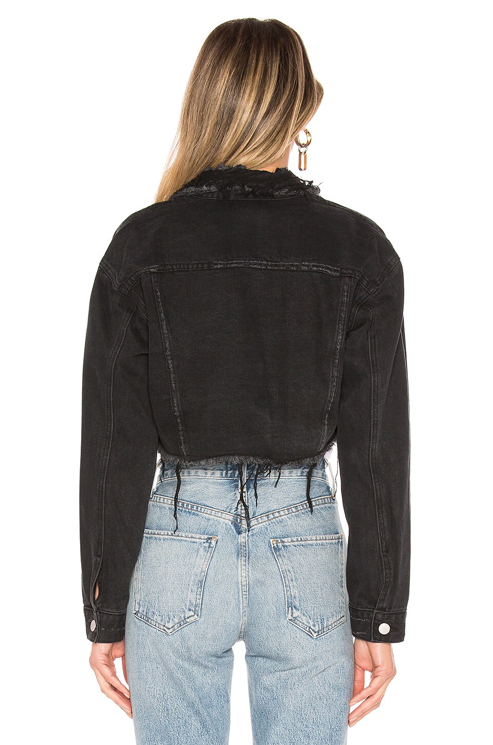 superdown Drew Cropped Denim Jacket in Vintage Black | REVOLVE