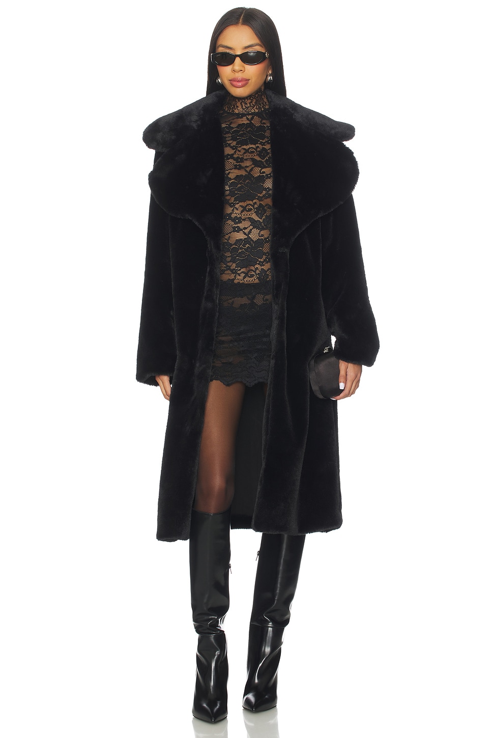 superdown - Willow Faux Fur Long Coat | Plush