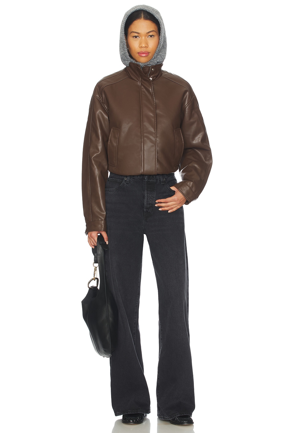 superdown - Kona Faux Leather Bomber | Plush