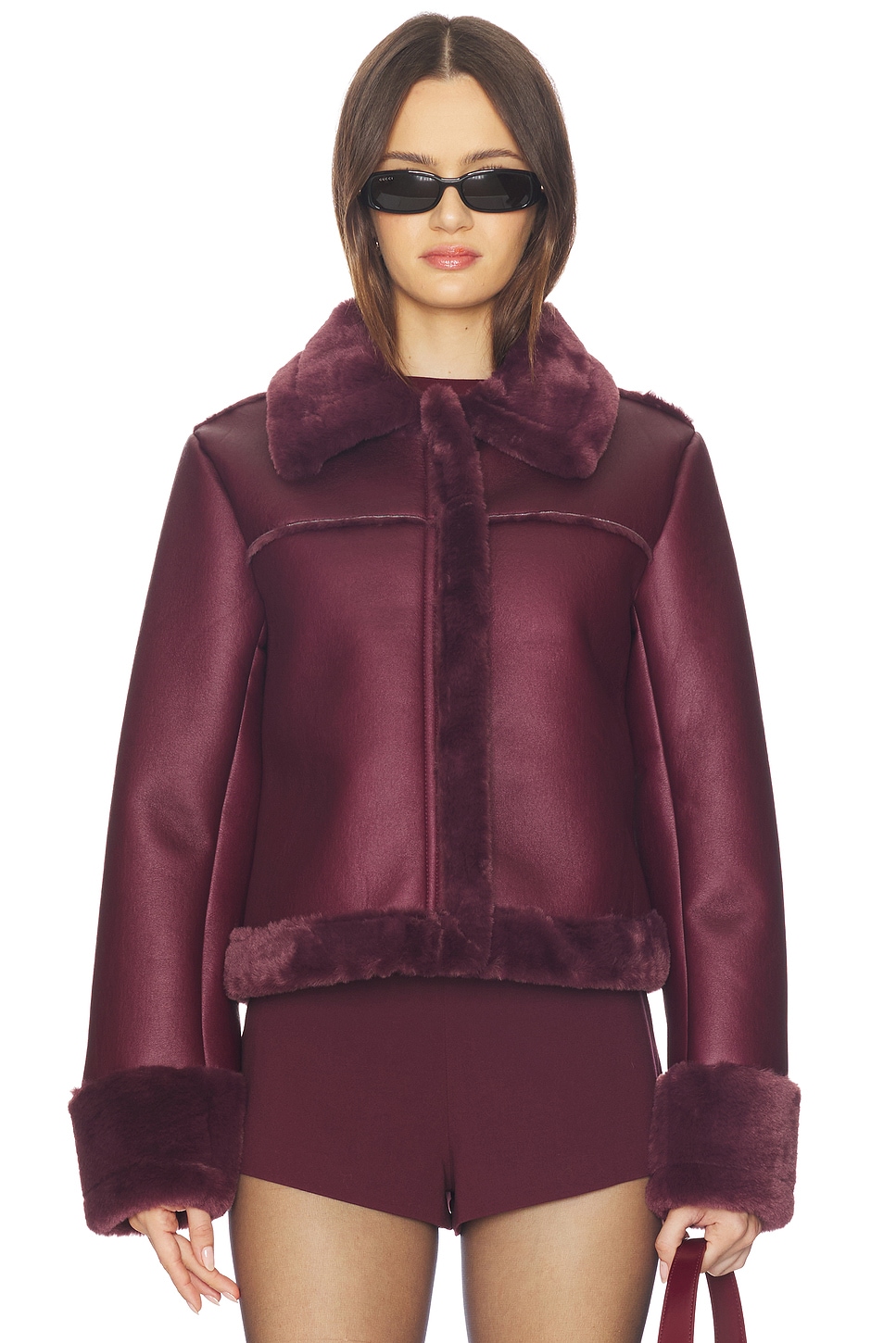 superdown Sasha Faux Leather Jacket thumbnail