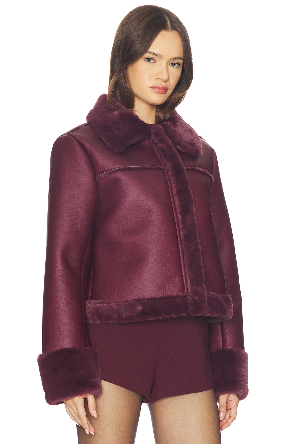 superdown Sasha Faux Leather Jacket thumbnail