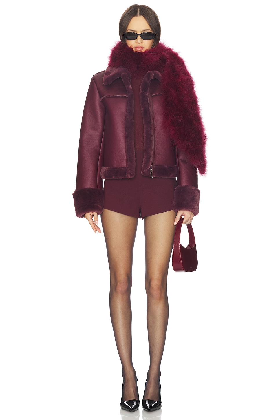 superdown Sasha Faux Leather Jacket thumbnail
