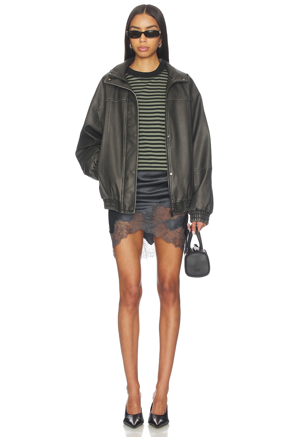 superdown Jaide Faux Leather Bomber