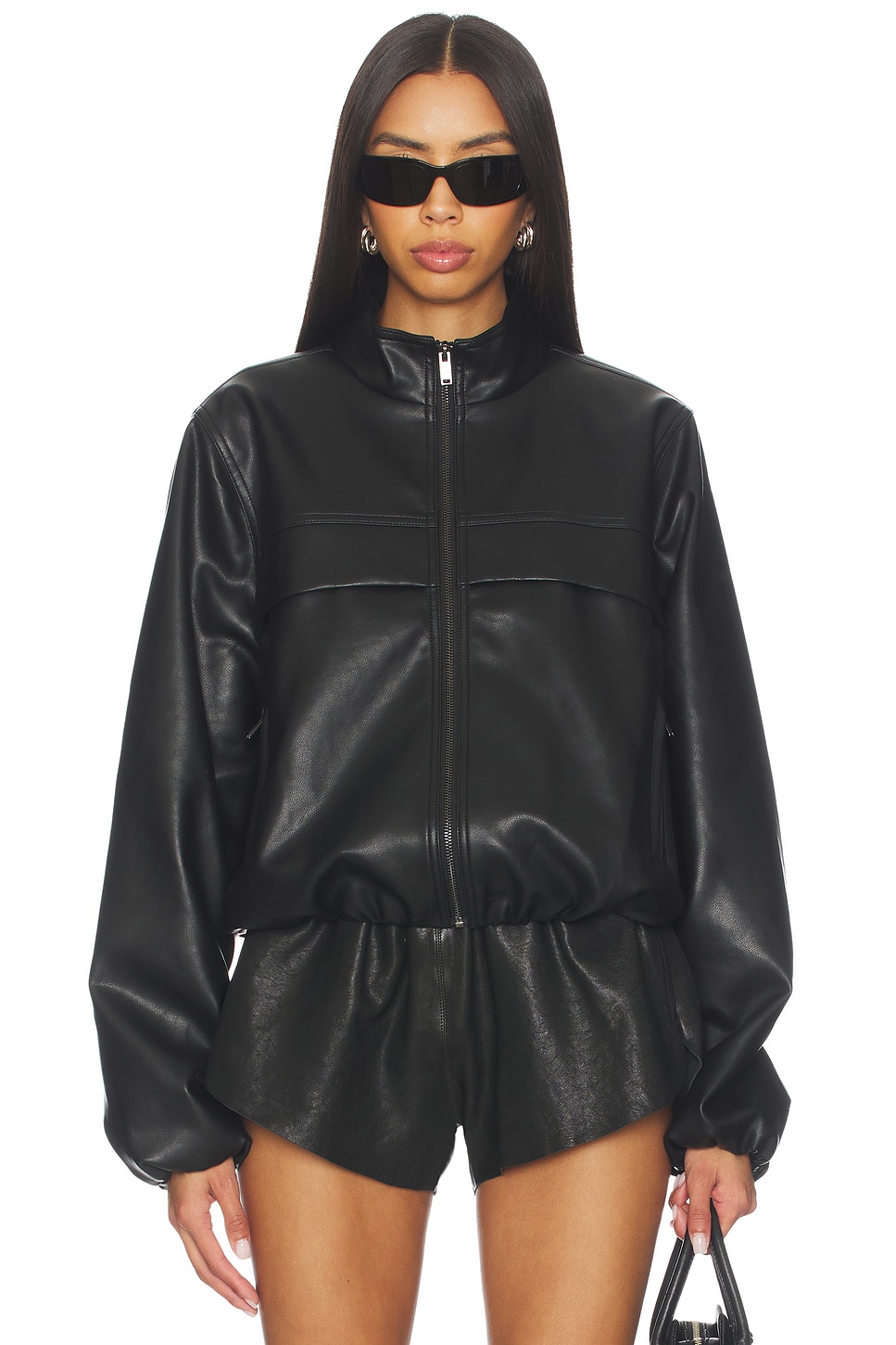 superdown Kaelynn Faux Leather Jacket in Black | REVOLVE