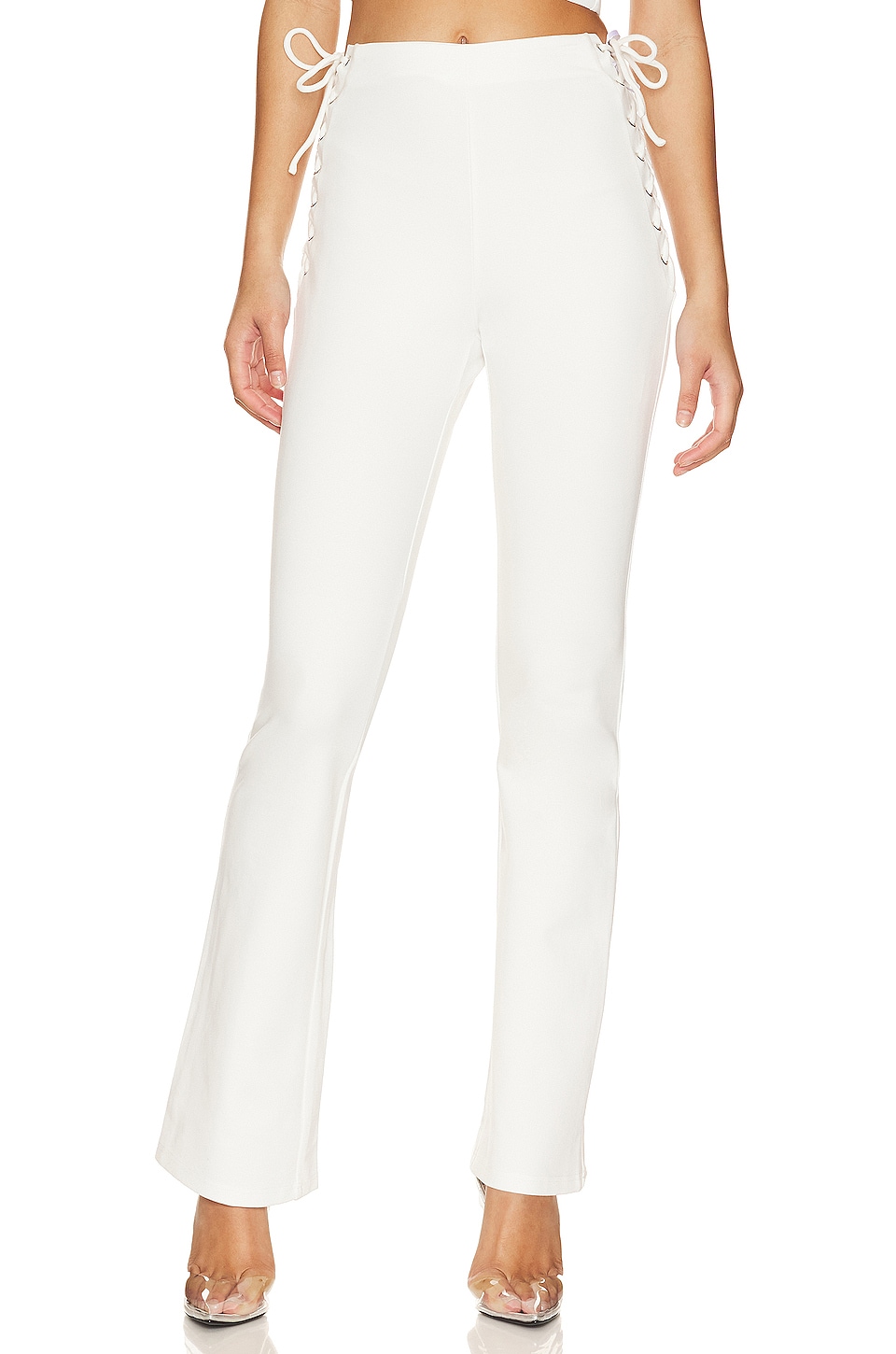 superdown Jeneh Lace Up Pants in ivory | REVOLVE