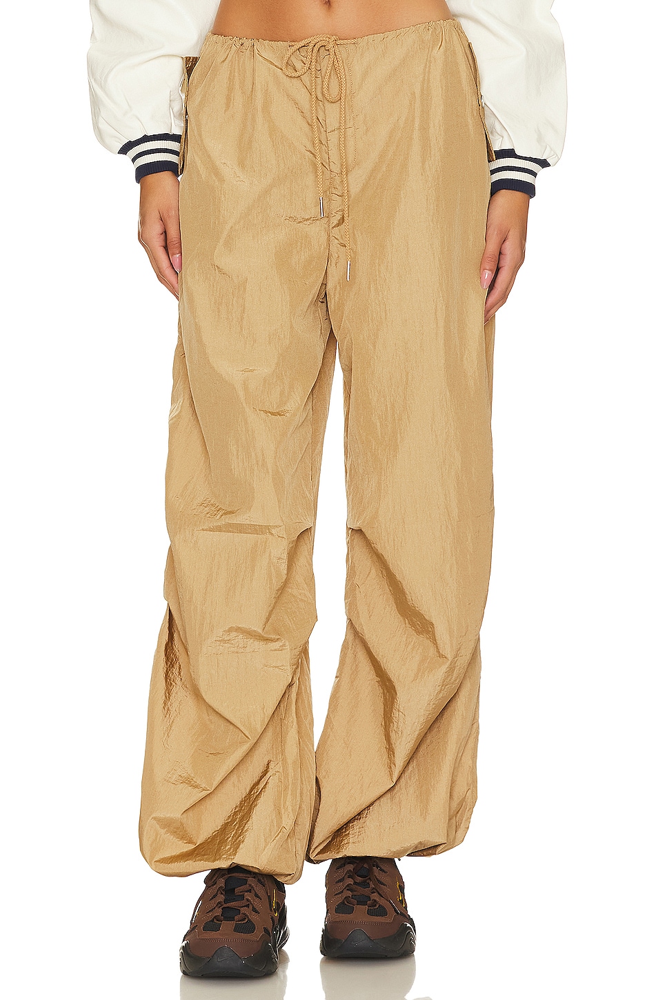Khaki Parachute Cargo Pants