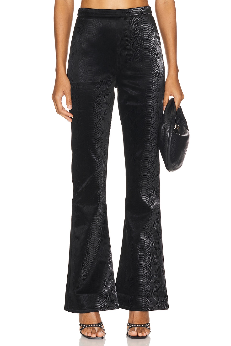 view 1 of 6 Tabitha Faux Leather Pant in Black